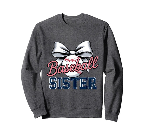 Baseball Sister Coquette Bow Sweatshirt - Custom Art Print Men Women - T-Shirt, Sweatshirt, Hoodie