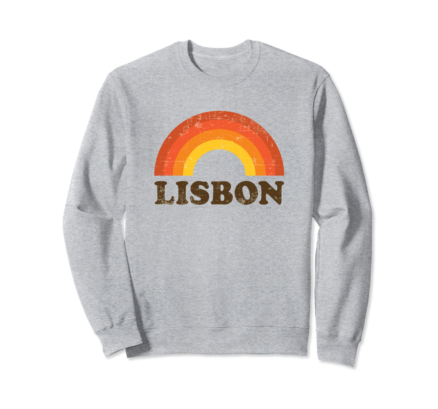Lisbon Rainbow Portugal Souvenir Sweatshirt - Unique Graphic for Adults - T-Shirt, Sweatshirt, Hoodie