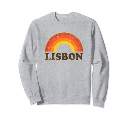 Lisbon Rainbow Portugal Souvenir Sweatshirt - Unique Graphic for Adults - T-Shirt, Sweatshirt, Hoodie