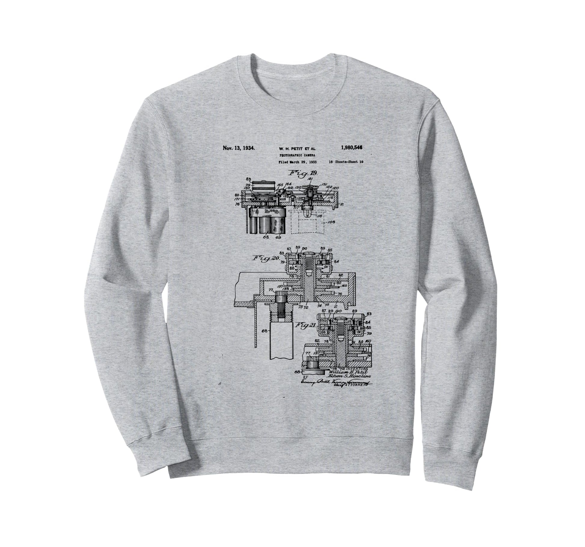 Camera Photographic Patent 1934 Sweatshirt - Streetwear Style Men Women - T-Shirt, Sweatshirt, Hoodie