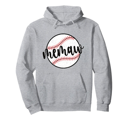 Proud Baseball Memaw Grandma Baseball Hoodie - Casual Everyday Wear Unisex - T-Shirt, Sweatshirt, Hoodie