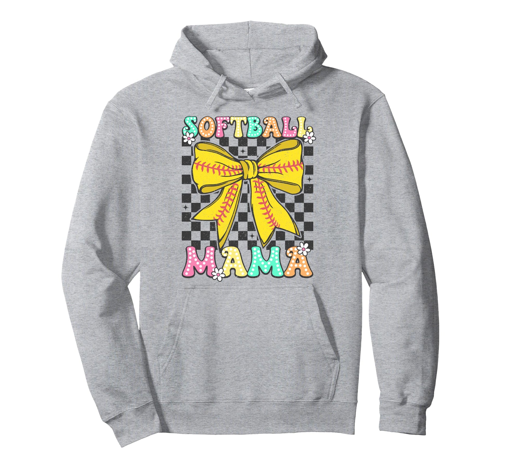 Softball Mama Coquette Bow Softball Mom Hoodie - Aesthetic Graphic Unisex - T-Shirt, Sweatshirt, Hoodie