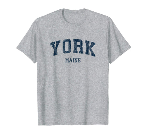 York Maine Me Varsity Sports Navy T-Shirt - Minimalist Print for Adults - T-Shirt, Sweatshirt, Hoodie