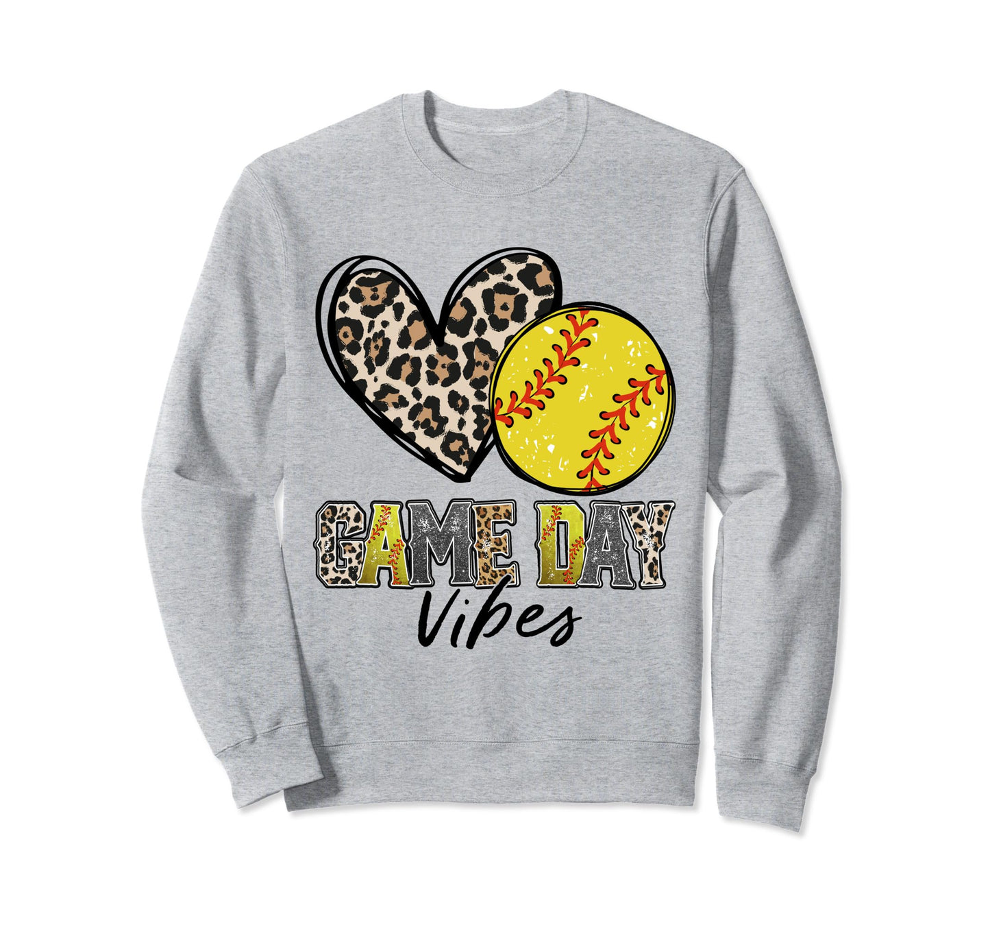Softball Game Day Vibes Sweatshirt - Casual Everyday Wear for Adults - T-Shirt, Sweatshirt, Hoodie