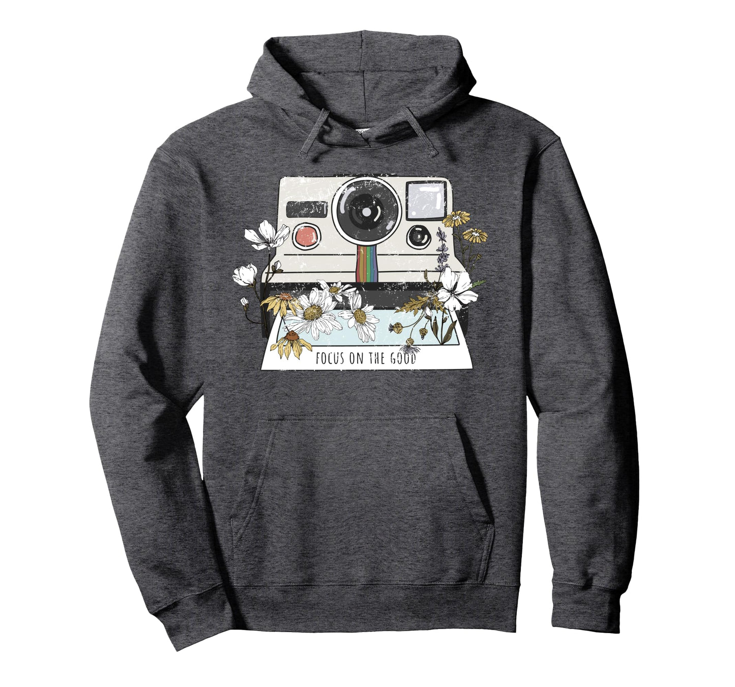 Focus Good Camera Wildflowers Optimist Hoodie - Minimalist Print Unisex - T-Shirt, Sweatshirt, Hoodie