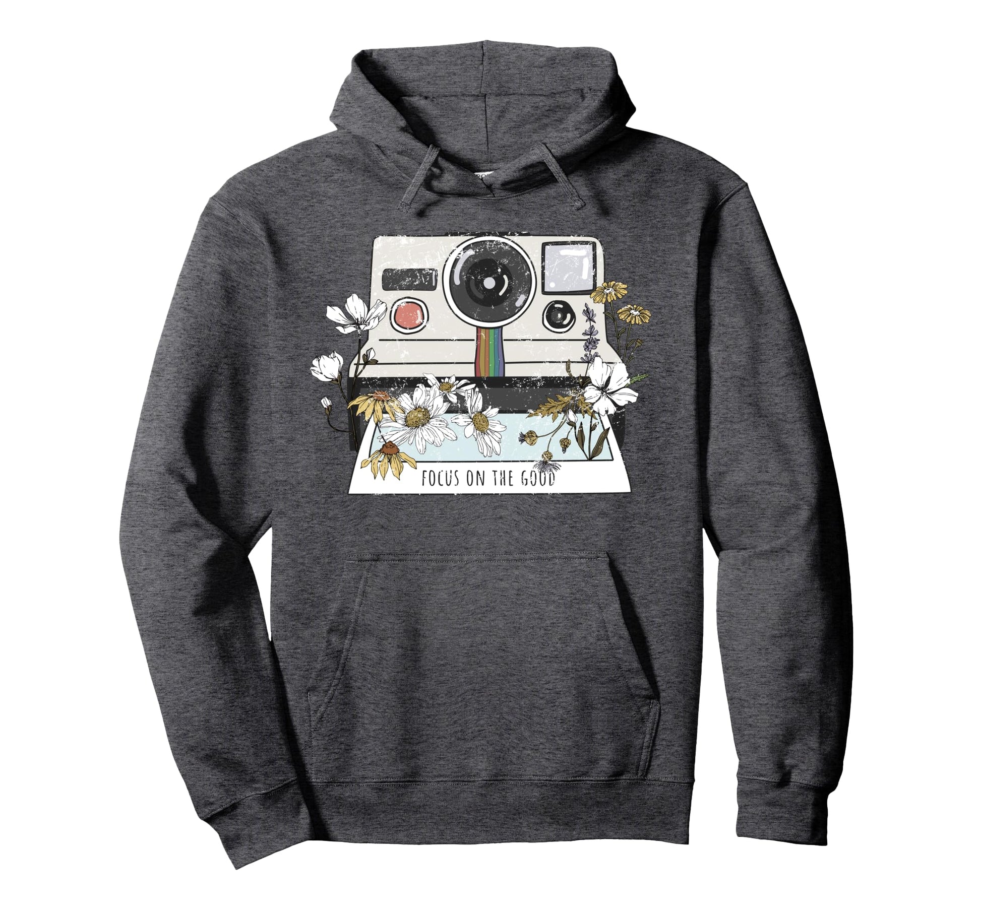 Focus Good Camera Wildflowers Optimist Hoodie - Minimalist Print Unisex - T-Shirt, Sweatshirt, Hoodie