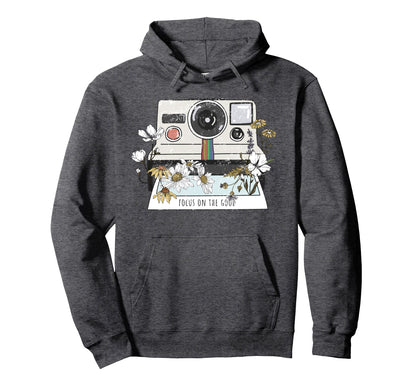 Focus Good Camera Wildflowers Optimist Hoodie - Minimalist Print Unisex - T-Shirt, Sweatshirt, Hoodie