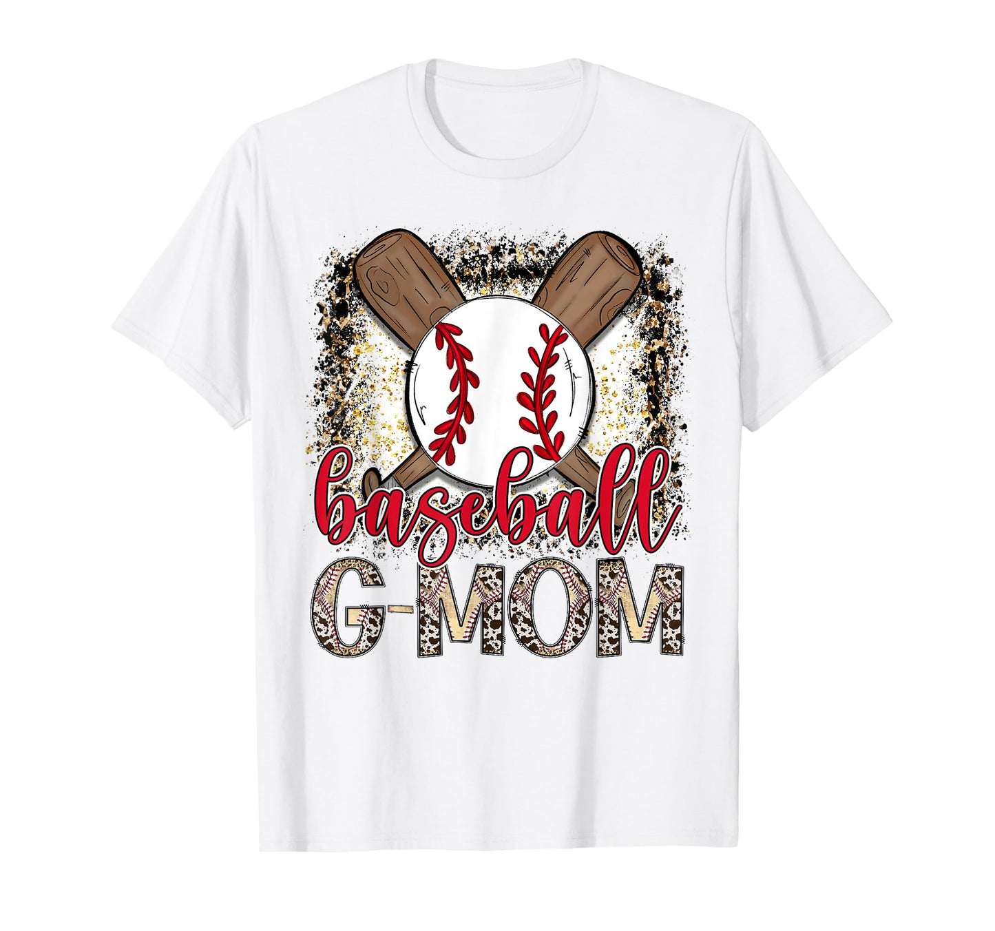 Baseball G Mom Leopard Proud T-Shirt - Casual Everyday Wear for Adults - T-Shirt, Sweatshirt, Hoodie