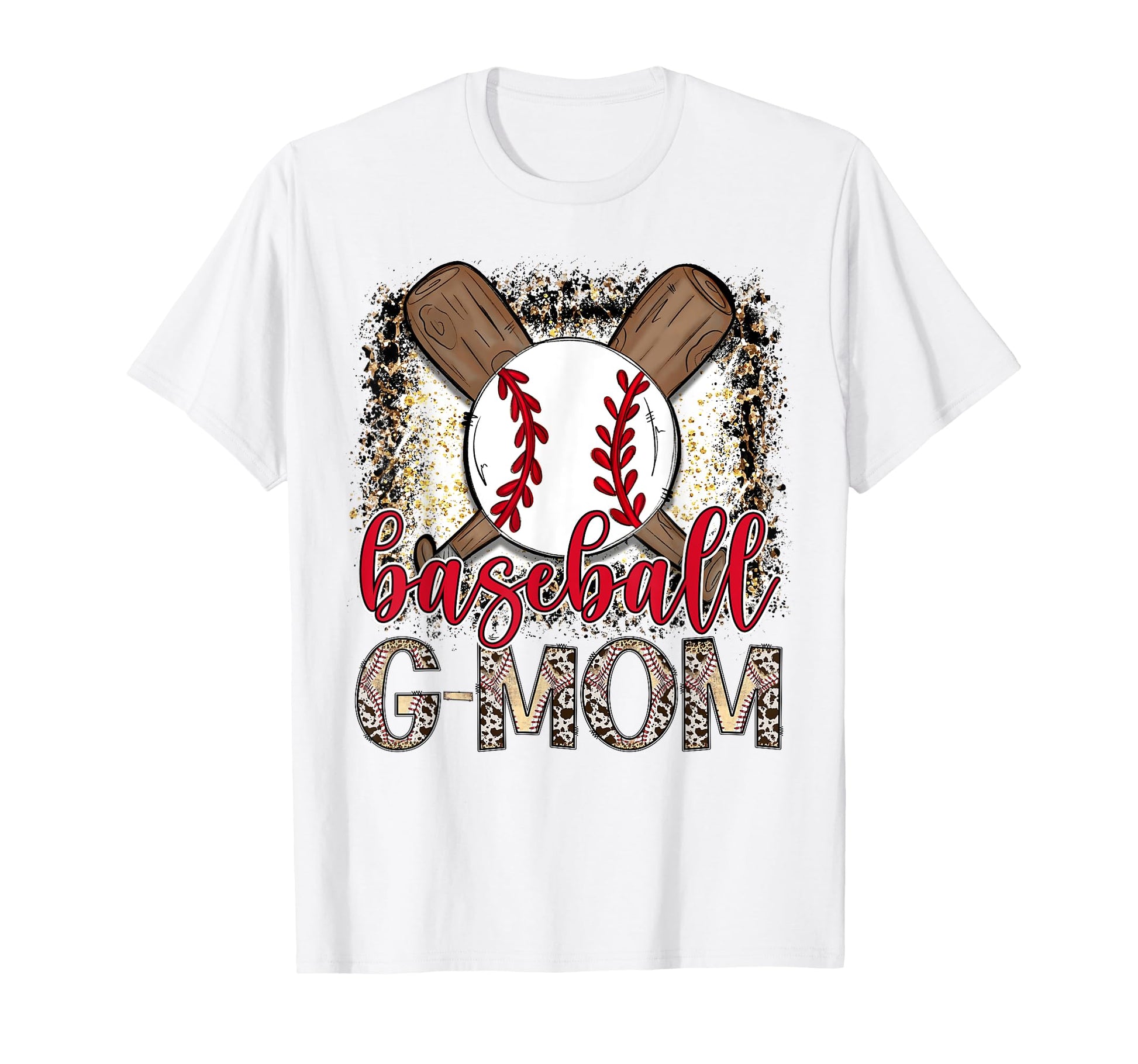 Baseball G Mom Leopard Proud T-Shirt - Casual Everyday Wear for Adults - T-Shirt, Sweatshirt, Hoodie