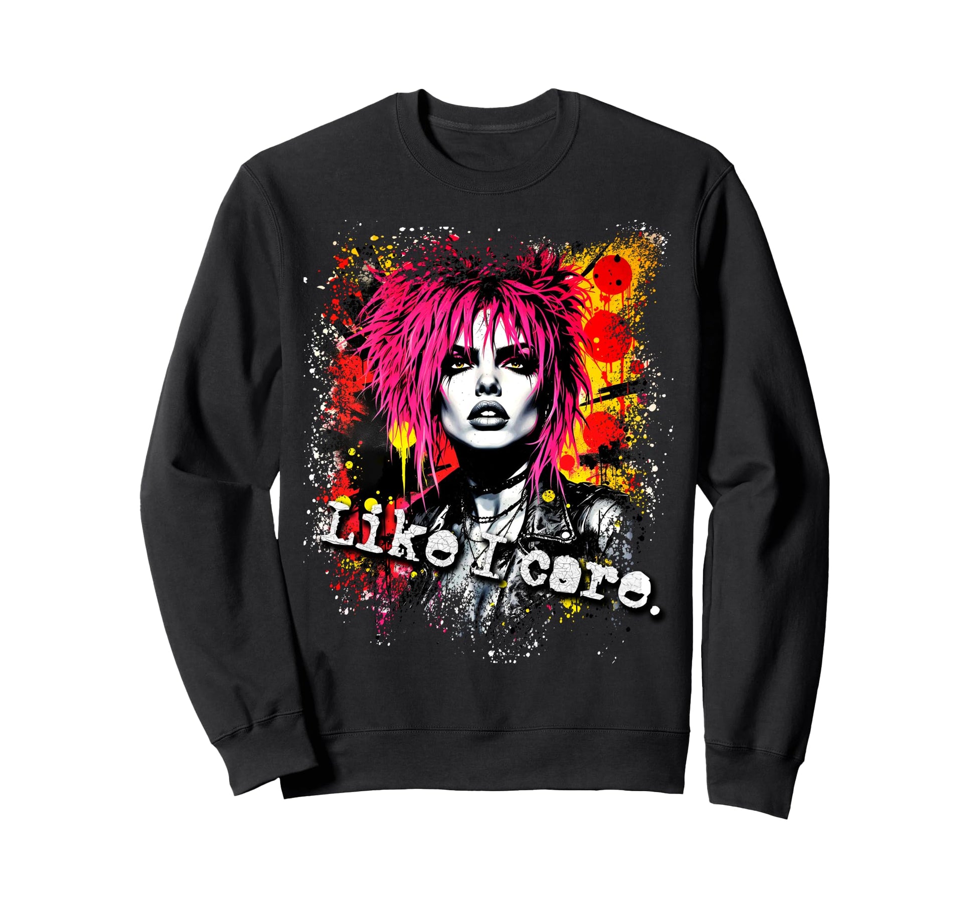 Punk 90S Grunge Distressed Graffiti Sweatshirt - Unique Graphic Unisex - T-Shirt, Sweatshirt, Hoodie