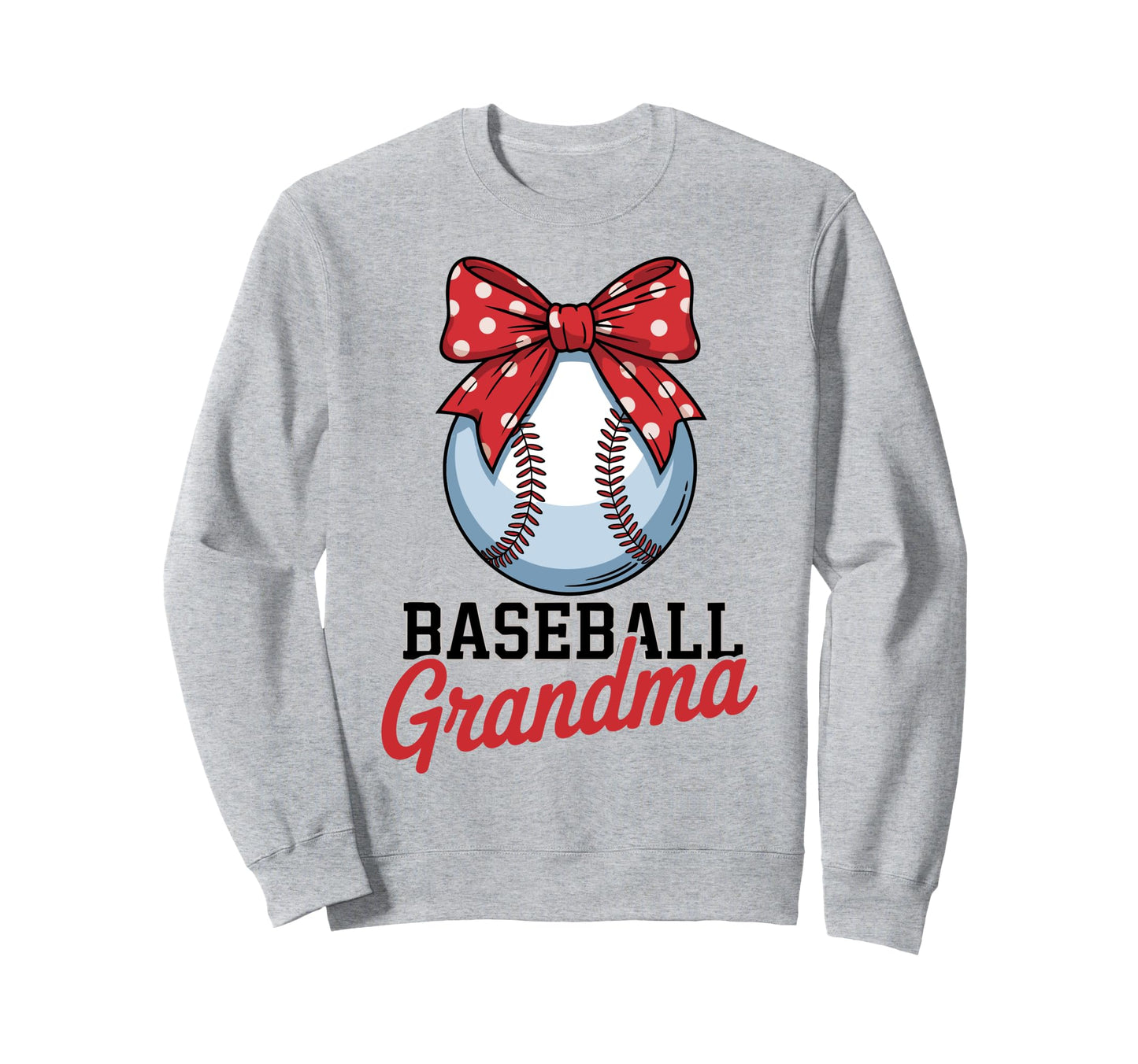 Baseball Grandma Bow Happy Mothers Sweatshirt - Trendy Graphic Men Women - T-Shirt, Sweatshirt, Hoodie