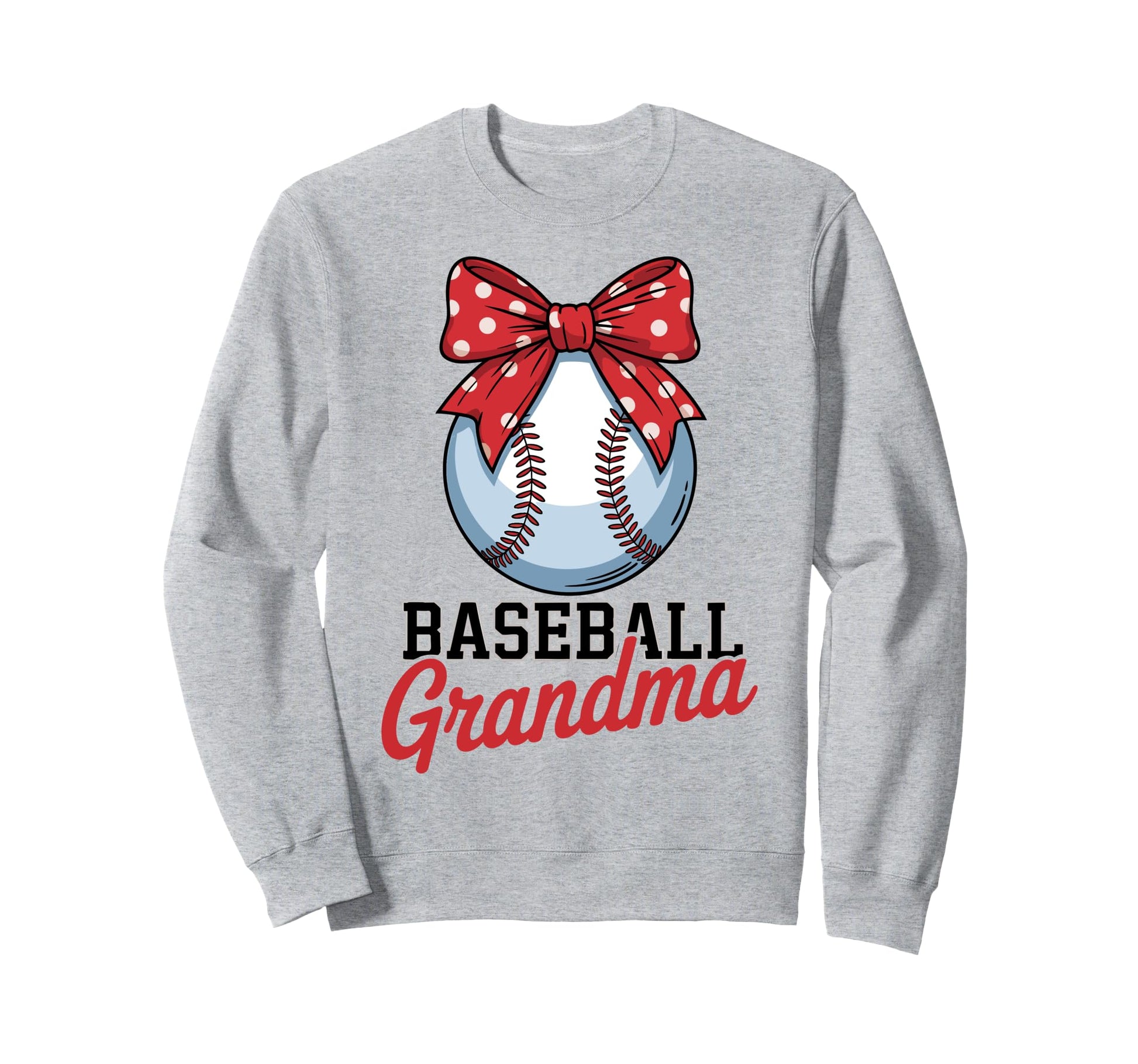 Baseball Grandma Bow Happy Mothers Sweatshirt - Trendy Graphic Men Women - T-Shirt, Sweatshirt, Hoodie