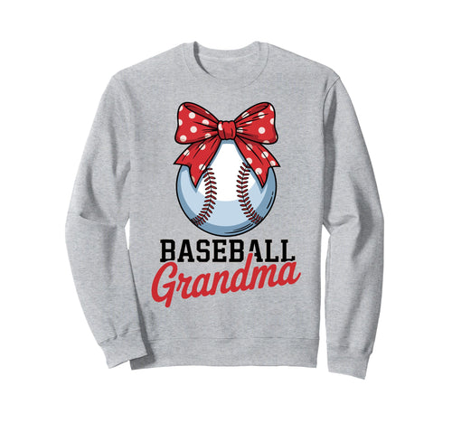 Baseball Grandma Bow Happy Mothers Sweatshirt - Trendy Graphic Men Women - T-Shirt, Sweatshirt, Hoodie
