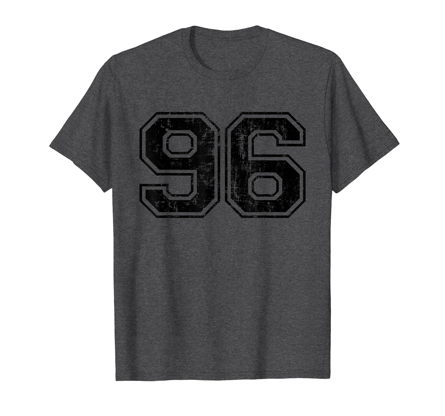 Number 96 Varsity Distressed Sport Team T-Shirt - Graphic Print Men Women - T-Shirt, Sweatshirt, Hoodie