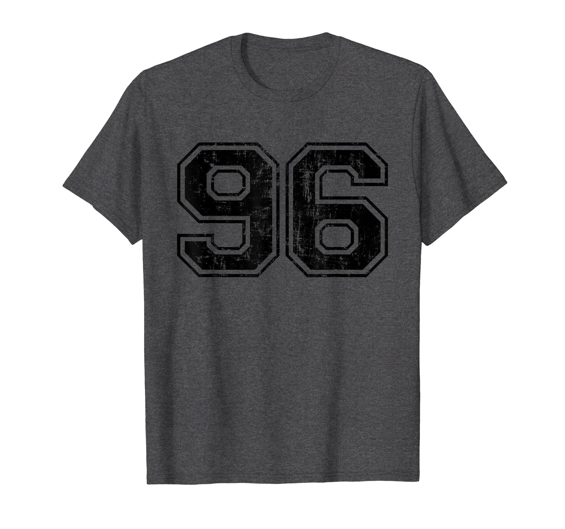 Number 96 Varsity Distressed Sport Team T-Shirt - Graphic Print Men Women - T-Shirt, Sweatshirt, Hoodie