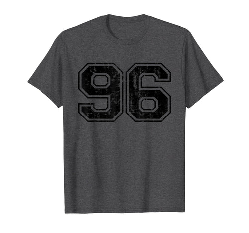 Number 96 Varsity Distressed Sport Team T-Shirt - Graphic Print Men Women - T-Shirt, Sweatshirt, Hoodie