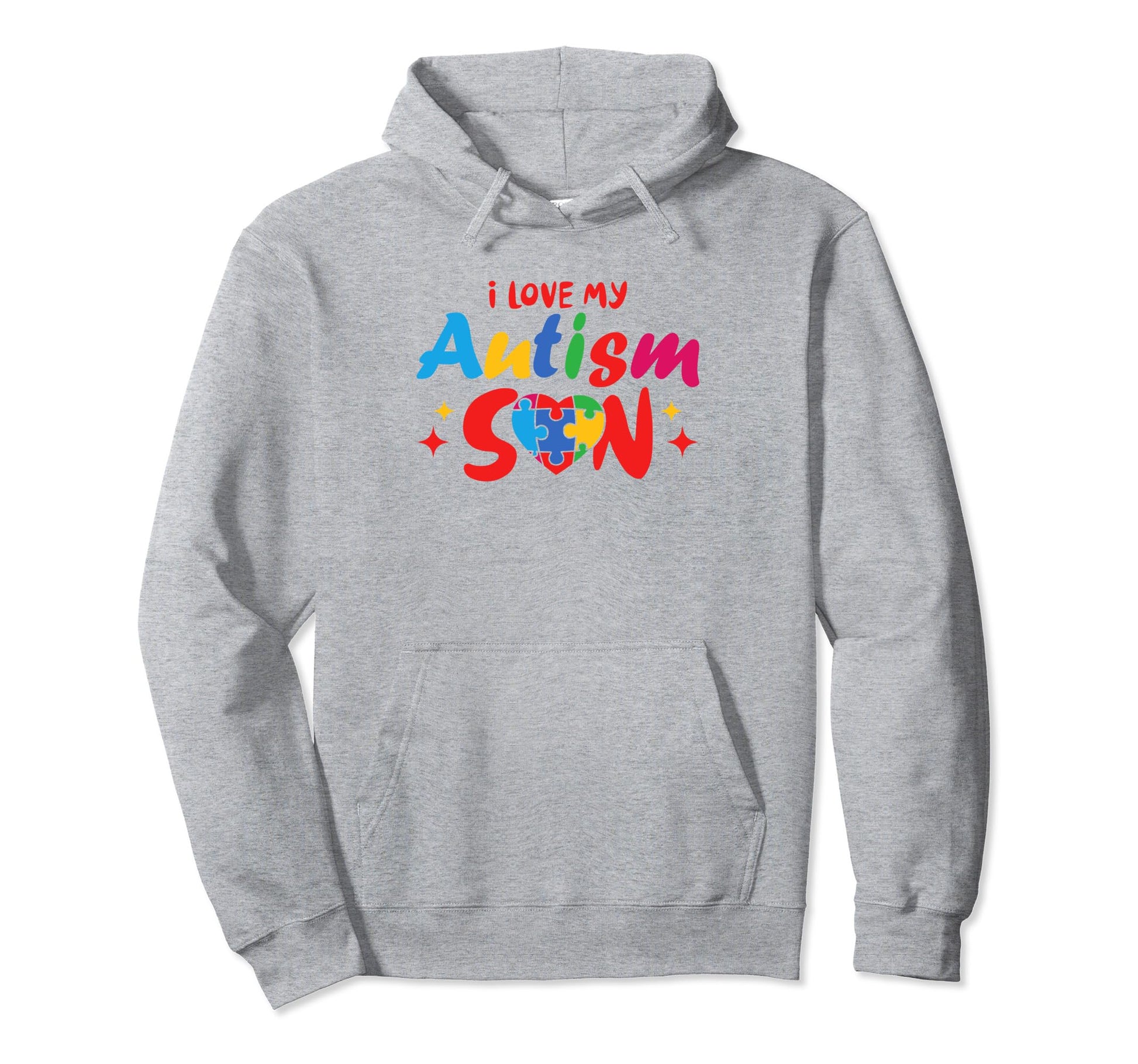 I Love Autism Son Autism Month Hoodie - Fun Novelty Design Unisex - T-Shirt, Sweatshirt, Hoodie