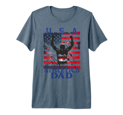 Usa Athletics Dad Flag 2024 Fathers Day T-Shirt - Trendy Graphic Men Women - T-Shirt, Sweatshirt, Hoodie