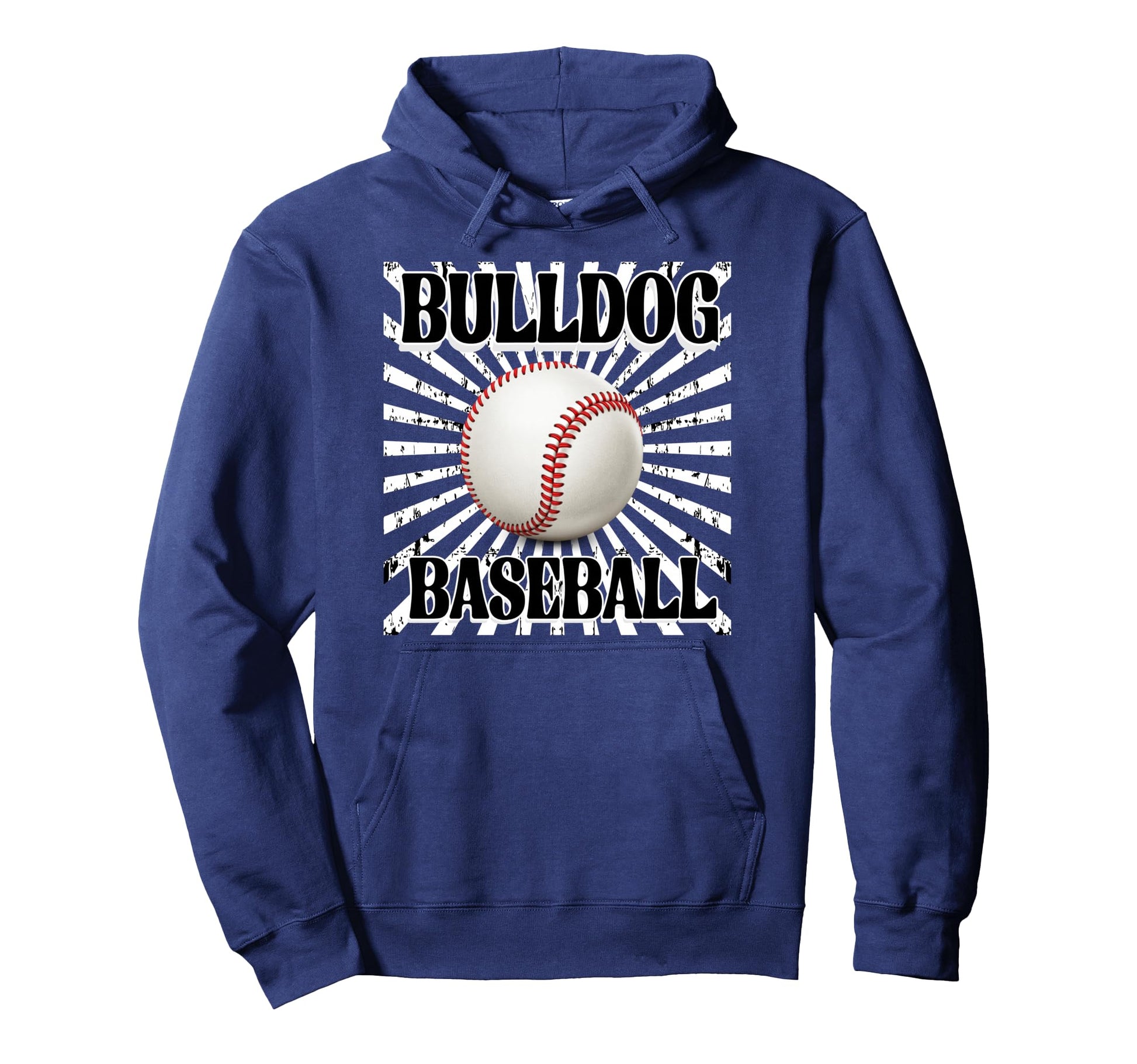 Bulldog Baseball Mom Starburst Game Hoodie - Minimalist Print for Adults - T-Shirt, Sweatshirt, Hoodie