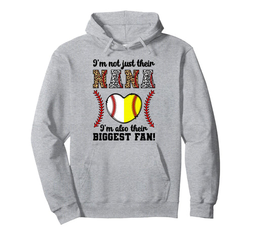 Their Biggest Fan Nana Softball Baseball Hoodie - Unique Graphic Unisex - T-Shirt, Sweatshirt, Hoodie