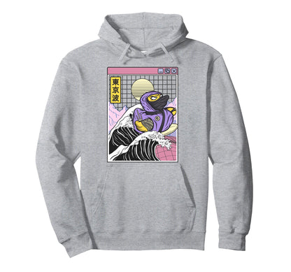Ninja Rubber Duck Surfing Kanagawa Wave Hoodie - Novelty Apparel Unisex - T-Shirt, Sweatshirt, Hoodie