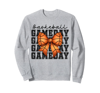 Basketball Game Day Mom Coquette Sweatshirt - Streetwear Style Men Women - T-Shirt, Sweatshirt, Hoodie