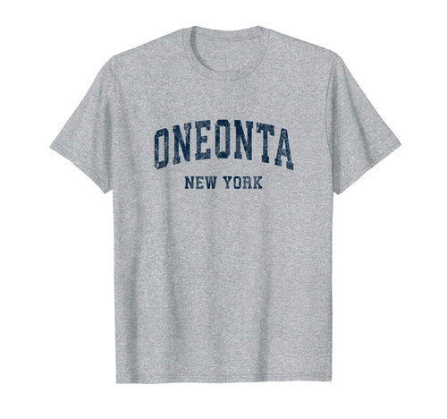 Oneonta New York Ny Varsity Sports Navy T-Shirt - Novelty Apparel Unisex - T-Shirt, Sweatshirt, Hoodie