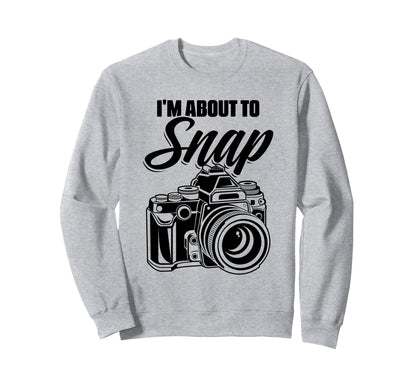 Camera Photographer Sweatshirt - Trendy Graphic for Adults - T-Shirt, Sweatshirt, Hoodie