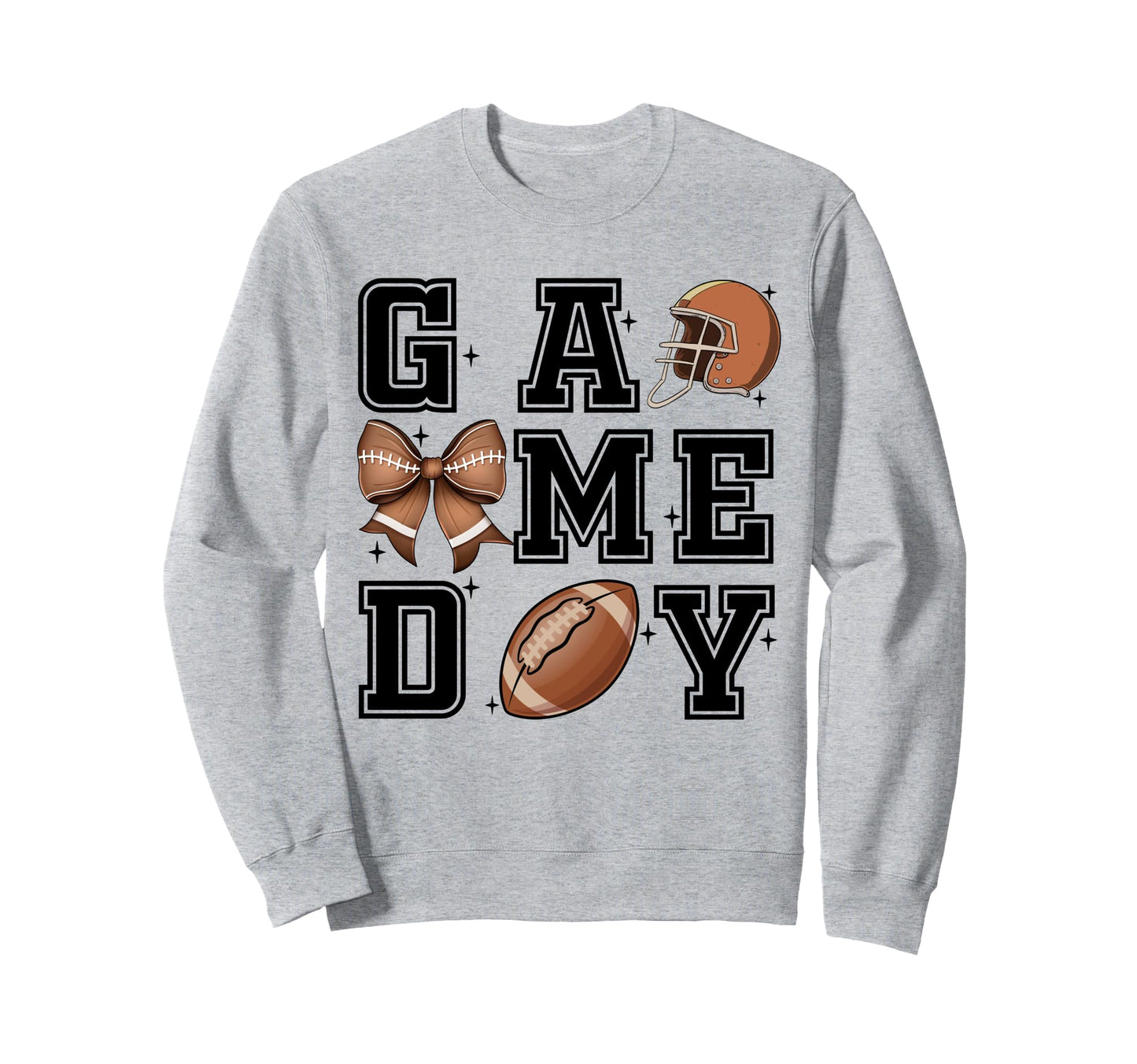 Football Coquette Bow Gameday Cheer Sweatshirt - Minimalist Print Unisex - T-Shirt, Sweatshirt, Hoodie