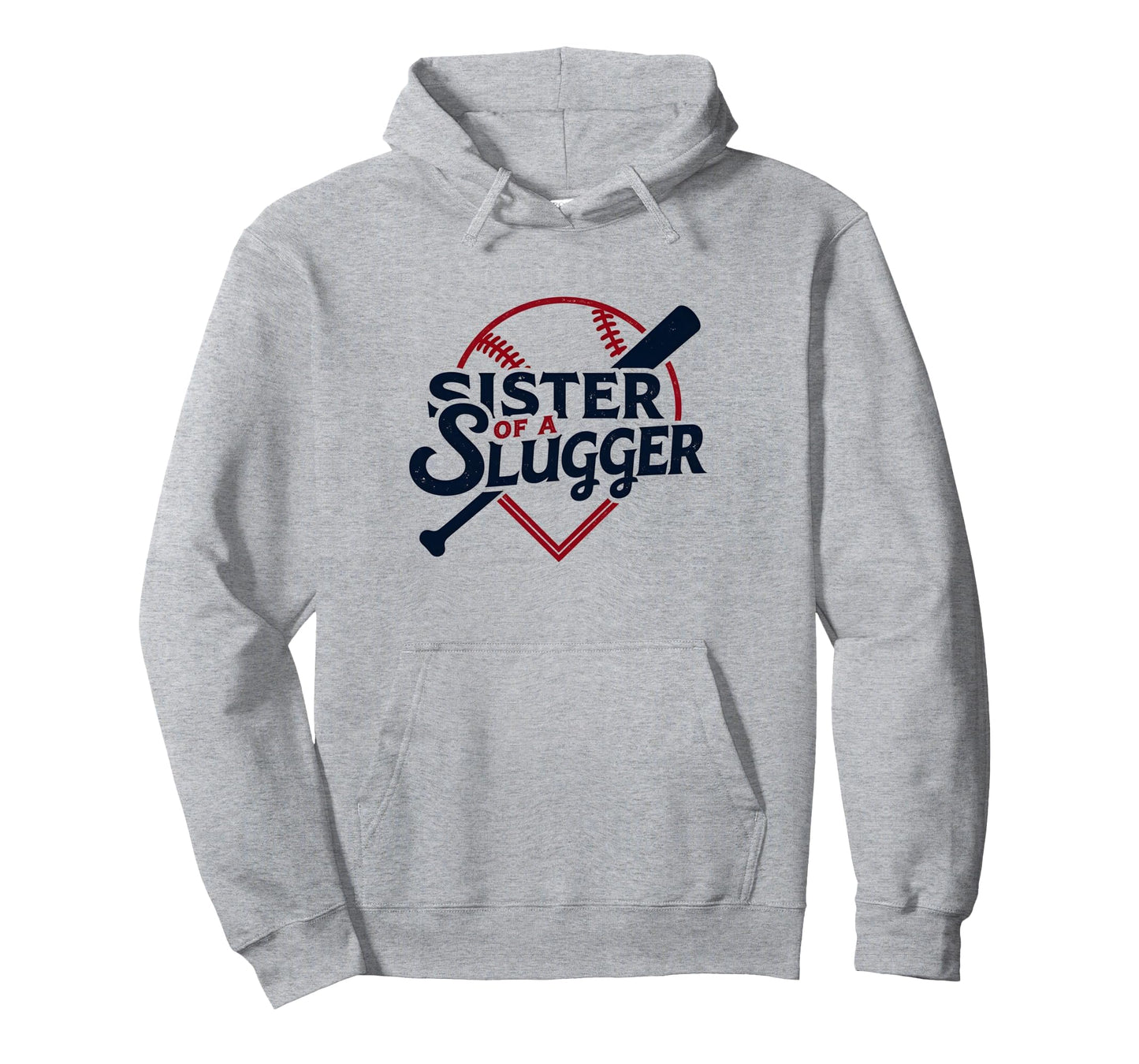Baseball Sister Sister Slugger Sports Hoodie - Minimalist Print Men Women - T-Shirt, Sweatshirt, Hoodie