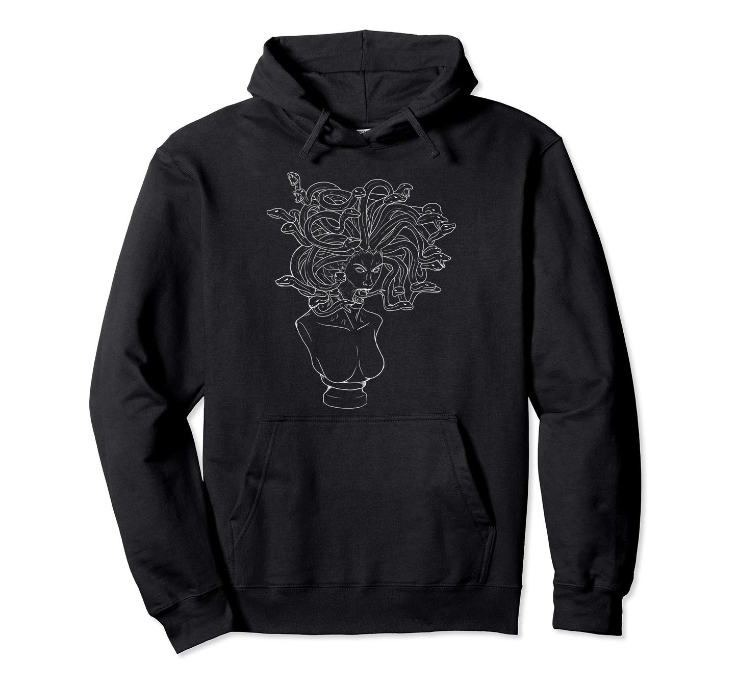 Medusa Snakes Statue Drawing Aesthetic Hoodie - Trendy Graphic for Adults - T-Shirt, Sweatshirt, Hoodie