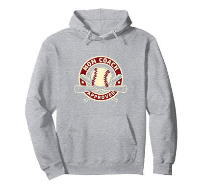 Softball Mom Coach Approved Hoodie - Custom Art Print for Adults - T-Shirt, Sweatshirt, Hoodie