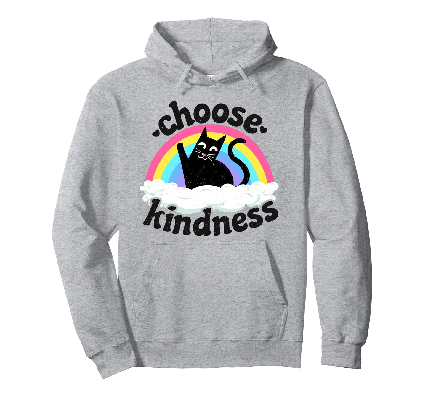 Anti Bullying Rainbow Peace Kind Hoodie - Minimalist Print for Adults - T-Shirt, Sweatshirt, Hoodie