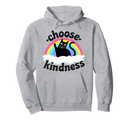 Anti Bullying Rainbow Peace Kind Hoodie - Minimalist Print for Adults - T-Shirt, Sweatshirt, Hoodie
