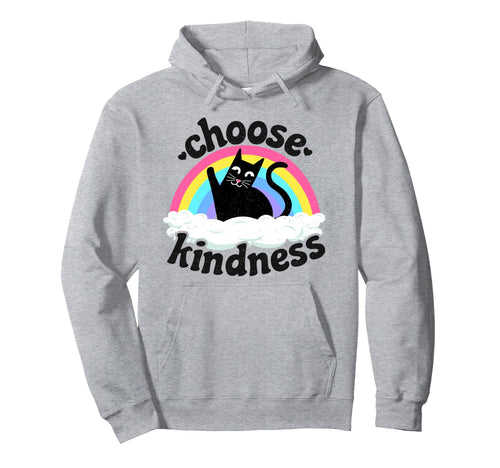 Anti Bullying Rainbow Peace Kind Hoodie - Minimalist Print for Adults - T-Shirt, Sweatshirt, Hoodie