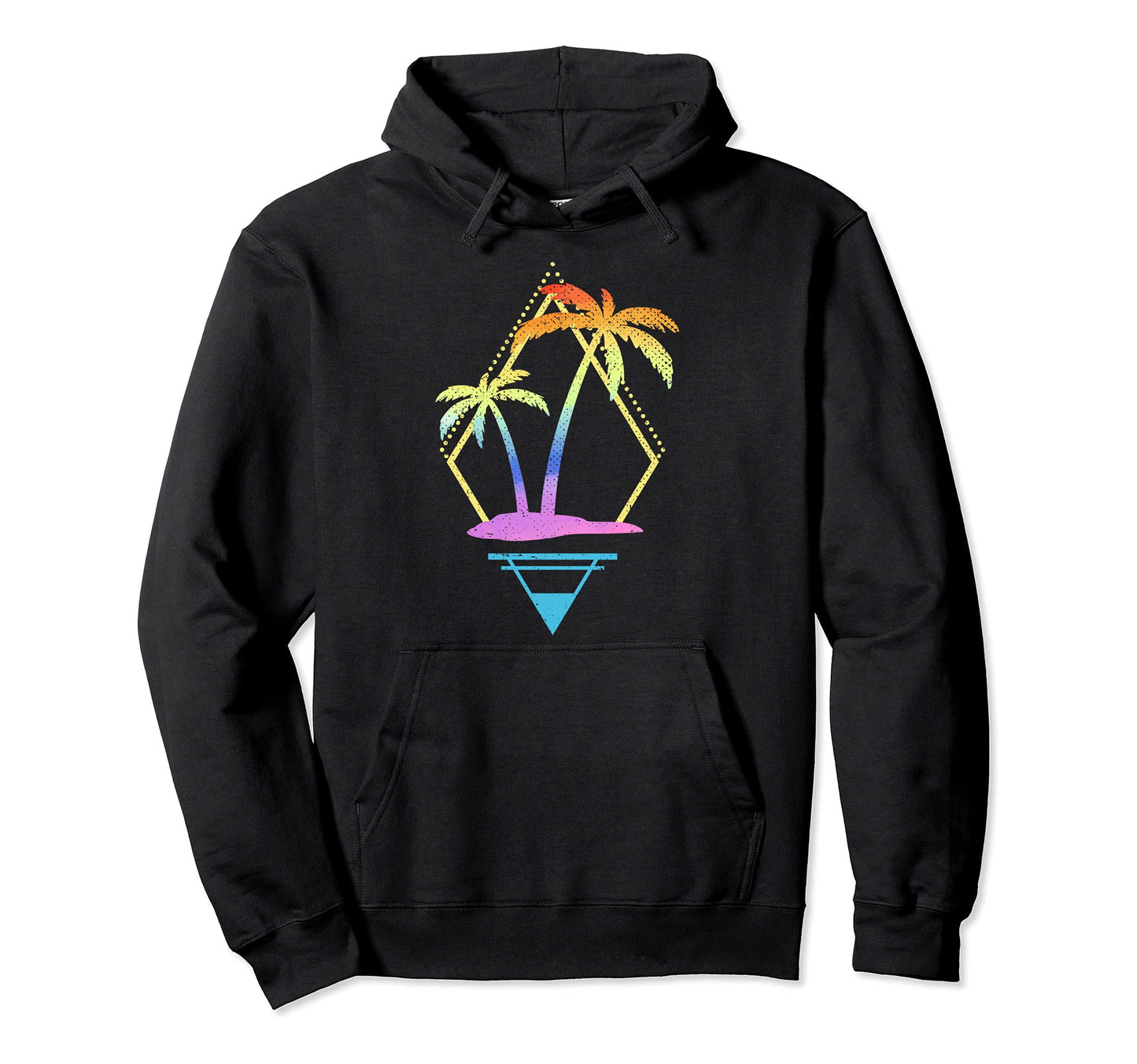 Art Palm Trees 90S 80S Aesthetic Tropical Hoodie - Novelty Apparel Unisex - T-Shirt, Sweatshirt, Hoodie