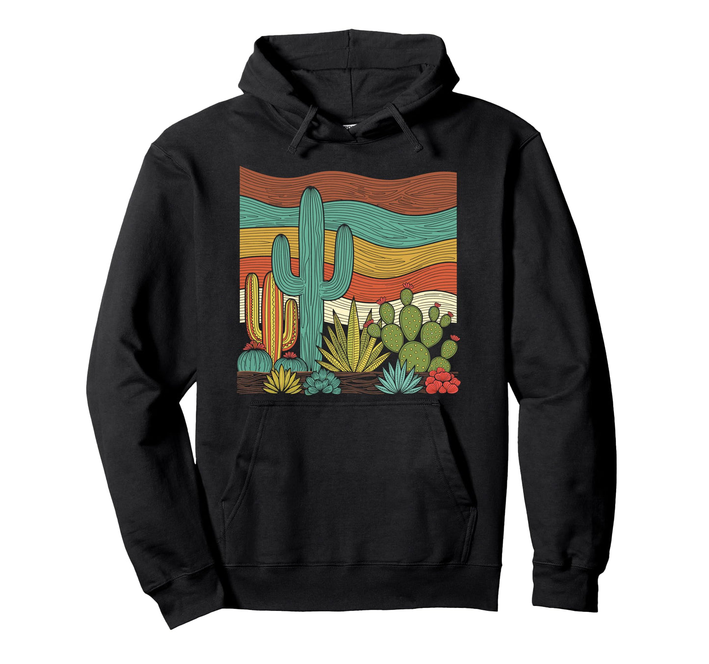 Desert Cacti Succulent Cactus Hoodie - Aesthetic Graphic Men Women - T-Shirt, Sweatshirt, Hoodie