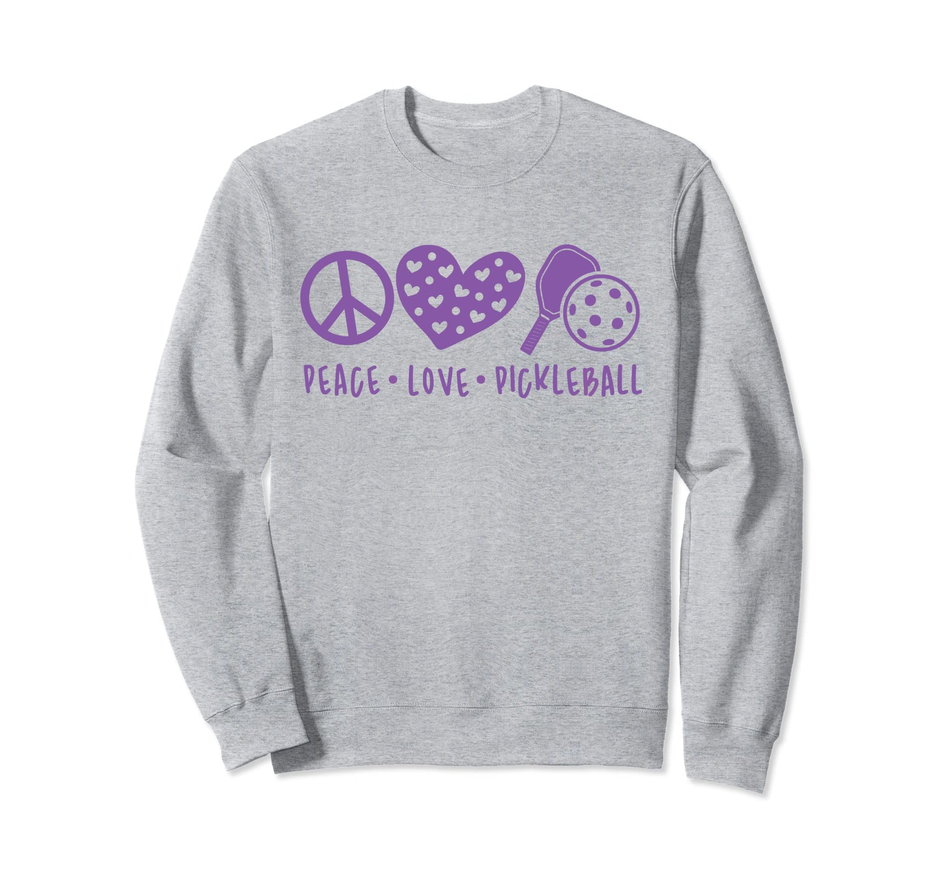 Pickleball Retirees Peace Love Sweatshirt - Graphic Print Men Women - T-Shirt, Sweatshirt, Hoodie