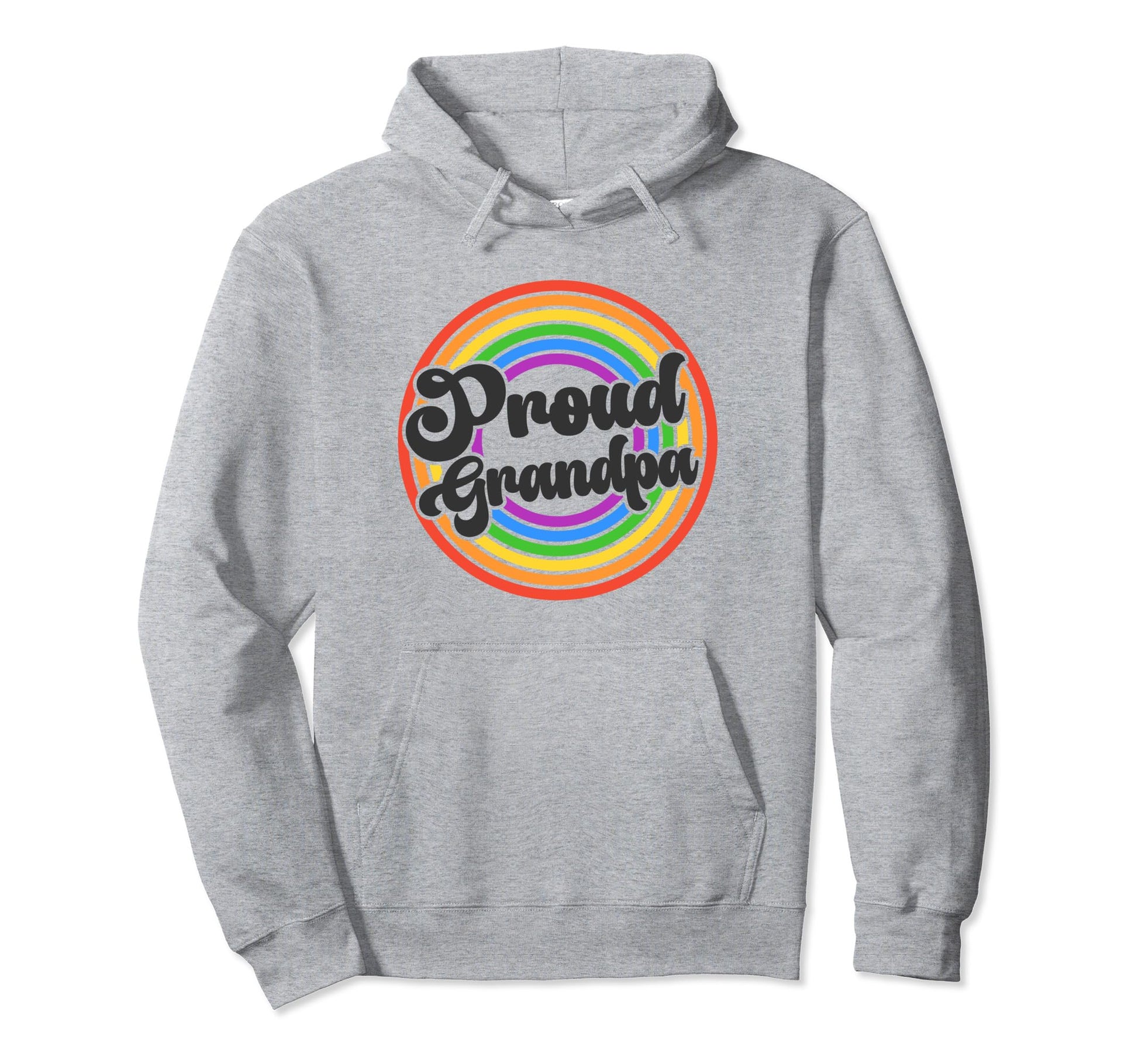 Proud Grandpa Groovy Lgbtq Gay Pride Hoodie - Custom Art Print Unisex - T-Shirt, Sweatshirt, Hoodie