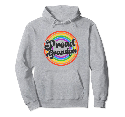 Proud Grandpa Groovy Lgbtq Gay Pride Hoodie - Custom Art Print Unisex - T-Shirt, Sweatshirt, Hoodie