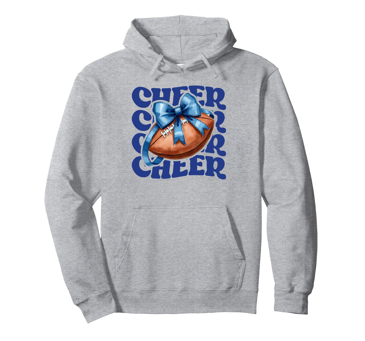 Game Day Blue Cheerleader Mom Hoodie - Aesthetic Graphic Men Women - T-Shirt, Sweatshirt, Hoodie