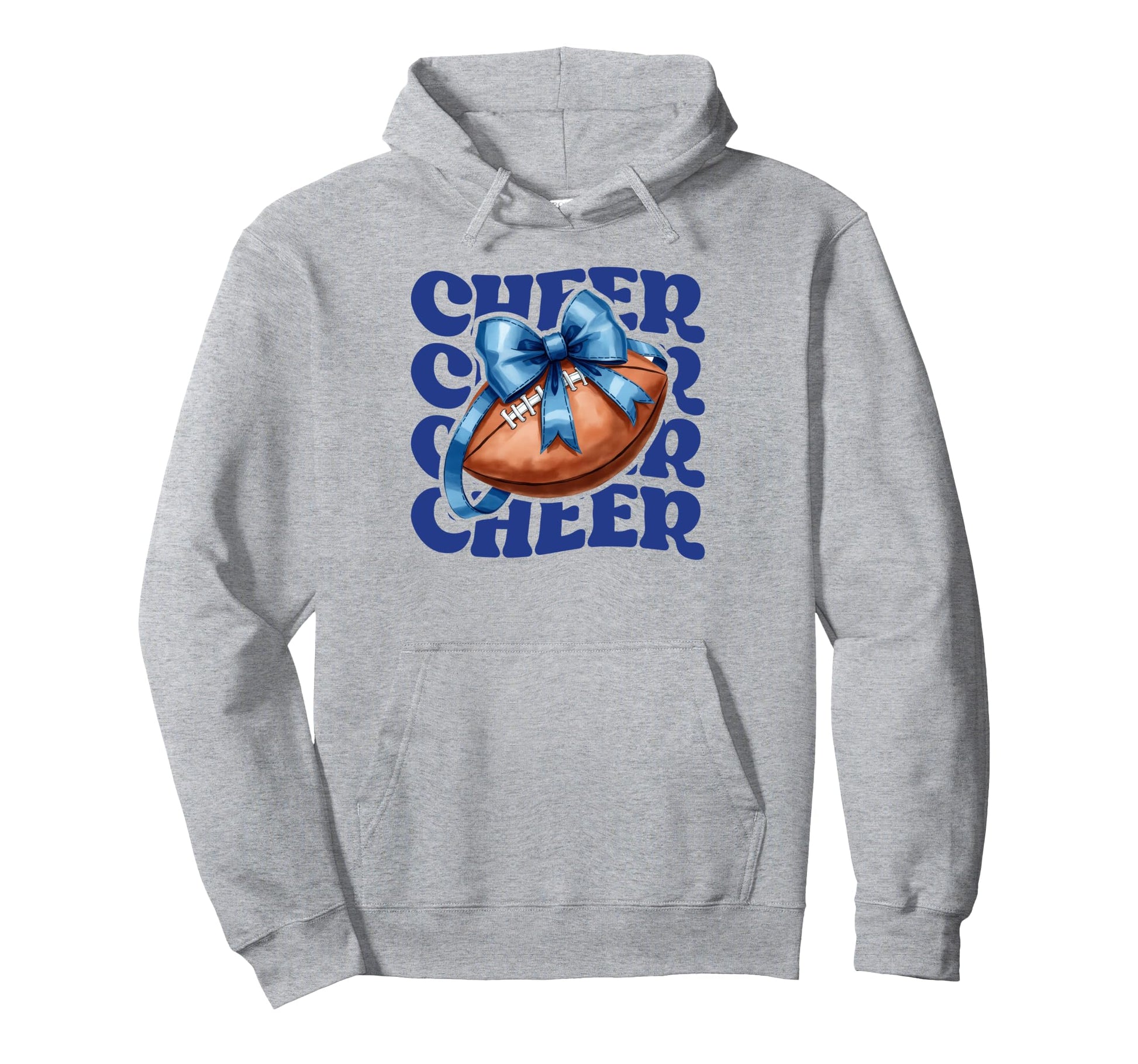 Game Day Blue Cheerleader Mom Hoodie - Aesthetic Graphic Men Women - T-Shirt, Sweatshirt, Hoodie