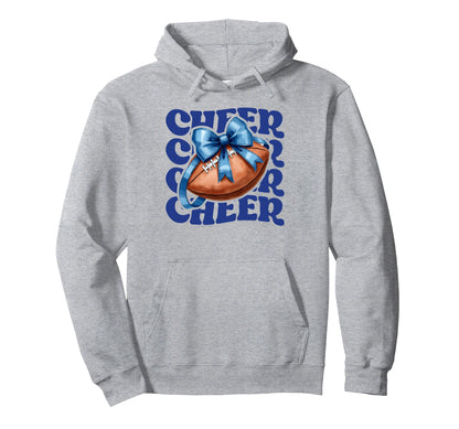 Game Day Blue Cheerleader Mom Hoodie - Aesthetic Graphic Men Women - T-Shirt, Sweatshirt, Hoodie
