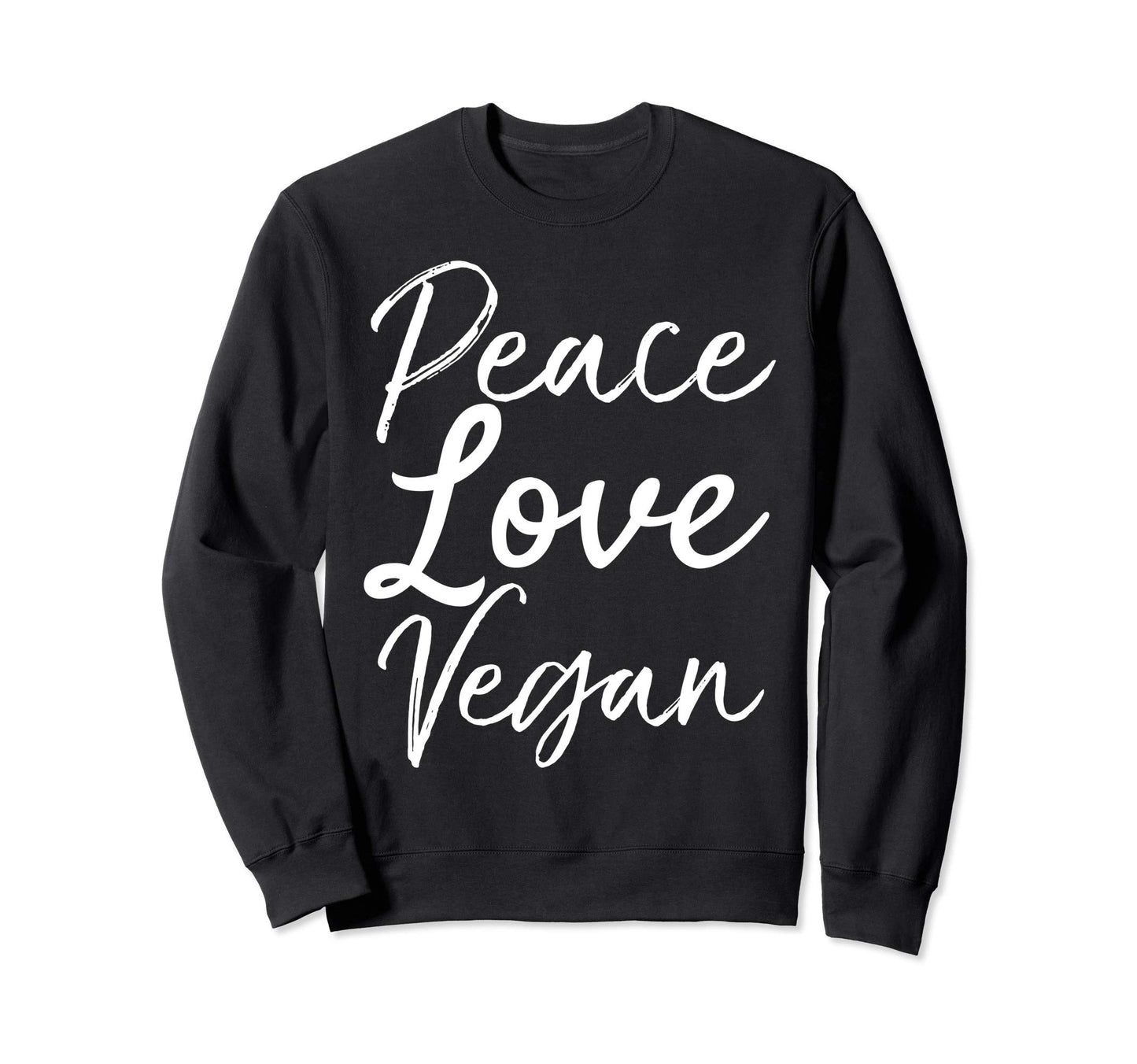 Vegan Gift Quirky Novelty Peace Sweatshirt - Minimalist Print for Adults - T-Shirt, Sweatshirt, Hoodie