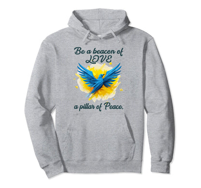 Be Beacon Love Pillar Peace Hoodie - Custom Art Print Unisex - T-Shirt, Sweatshirt, Hoodie