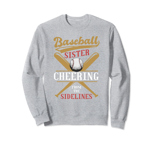 Baseball Sister Cheering From Sweatshirt - Aesthetic Graphic Unisex - T-Shirt, Sweatshirt, Hoodie