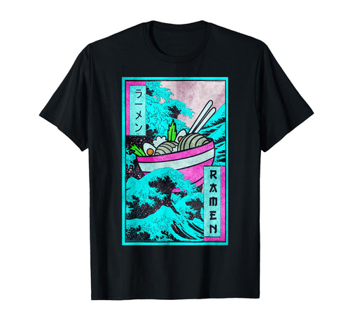 Ramen Noodles Great Wave Off Kanagawa T-Shirt - Streetwear Style Unisex - T-Shirt, Sweatshirt, Hoodie