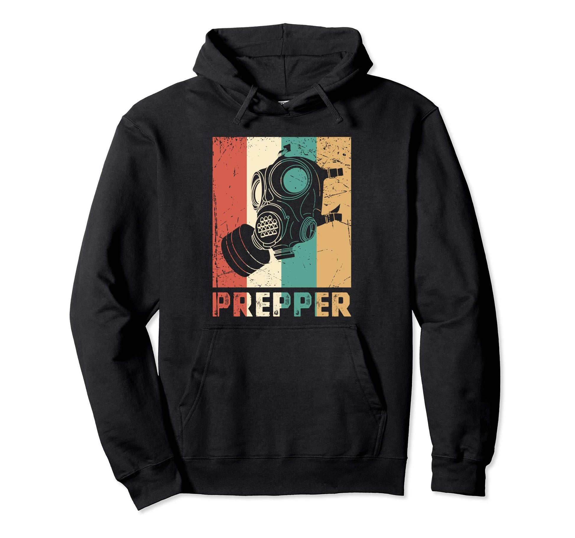 Prepper Mask Rainbow Homesteader Hoodie - Custom Art Print Men Women - T-Shirt, Sweatshirt, Hoodie