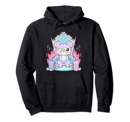 Kawaii Pastel Goth Creepy Killer Teddy Hoodie - Streetwear Style Unisex - T-Shirt, Sweatshirt, Hoodie