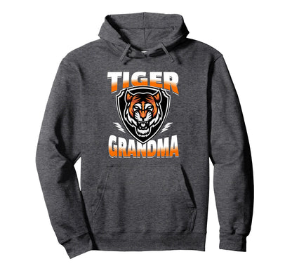 Tiger Grandma Game Day Tigers Mascot Hoodie - Aesthetic Graphic for Adults - T-Shirt, Sweatshirt, Hoodie